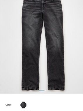 Straight leg Jeans in Washed Black